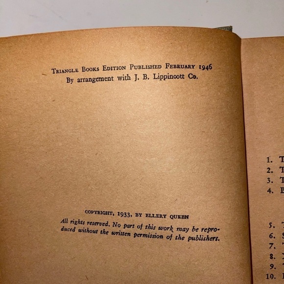 1933 Ellery Queen The Siamese Twins hardback book - Picture 12 of 16